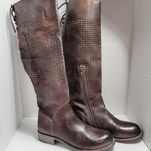 NWOB Bed Stu Leather Cambridge Perforated  Back Lace Up Boots 9 Antique …